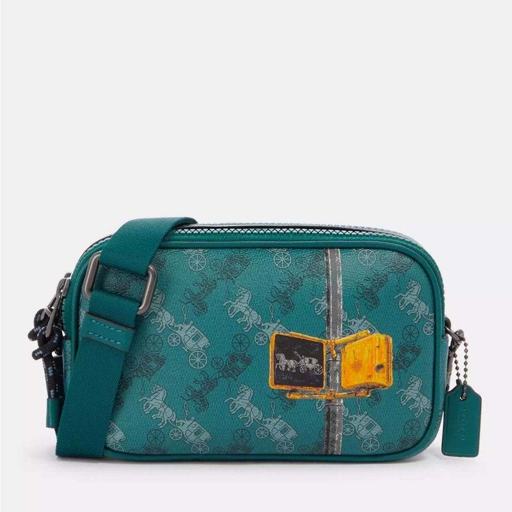 Coach Crossbody Pouch With Horse And Carriage Print